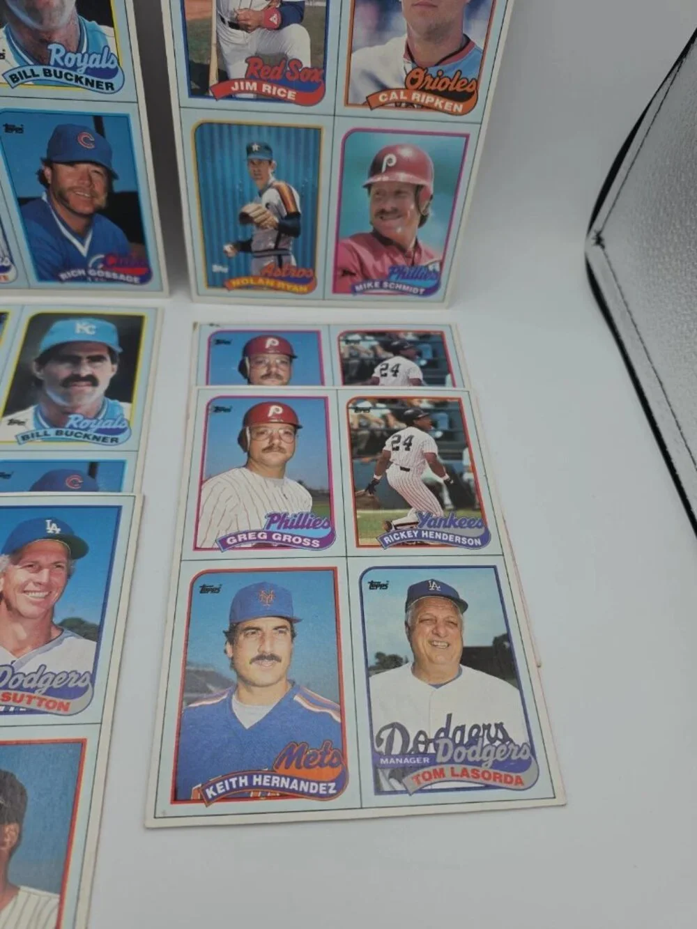 1989 Topps Wax Box Bottom Full 6 Uncut Panel See Pics For Condition